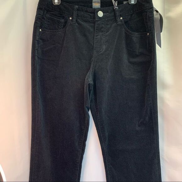 JAG New with tag Black velvet mid rise straight leg pants size 10 - Picture 5 of 12